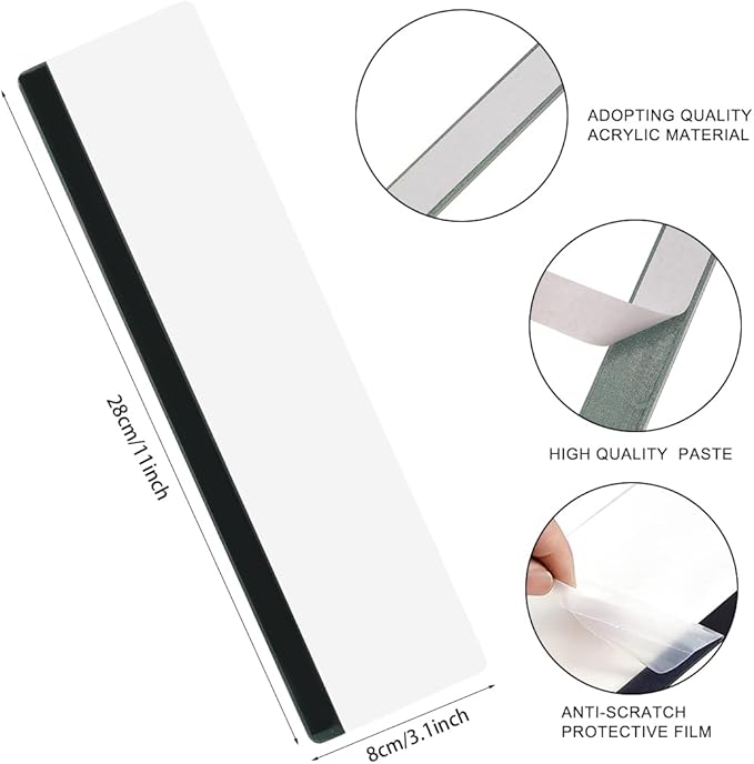 Monitor Memo Board 2Pcs Office Desk Accessories Computer Monitor Sticky Note Holder for Computer Screen Acrylic Desktop Memo Board for Women Men Home Office