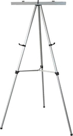 Lightweight Aluminum Flip-Chart Presentation Easel, 70 Inches, Silver