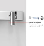 VAEHOLD Hat and Coat Wall Mount Rack - Hooks for Robes, Bags, Keys, and Towels - Bathroom Towel Hanger Organizer (Polished Chrome, “T“ Shape 4 Hooks 1 Pack)