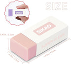 Morandi Erasers, 6 Pack Aesthetic Block Pencil Erasers – Soft Neutral Colors, Smudge-Free Latex-Free Erasers for School, Office, Journaling & Drawing