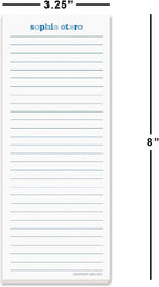 Current Personalized Blueberry Color Wash Lined Shopping List Pads -Set of 3, Lined, 50-sheet pads, Choose Color, Add Your Name, Personalized Stationery, Housewarming Gift