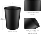 Monarch Abode Metal Bathroom Trash Can – Waste Basket for Bedroom, Office Desk, & Dorm, Handcrafted, Durable Decorative Black Small Trash Can Bathroom Garbage Bin Wastebasket