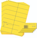 OfficeGear Yellow Shelf Edge Labels 14-up [25 Sheets - 350 Pack] 38x105mm Printable A4 Perforated Labels for Retail Barcodes, Price Stickers, Point of Sale, POS, Shelf Promotions Incl Template