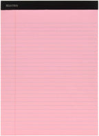 Mintra Office Legal Pads, ((Basic 6pk - (Pastel Version #2), 8.5in x 11in, Wide Ruled))