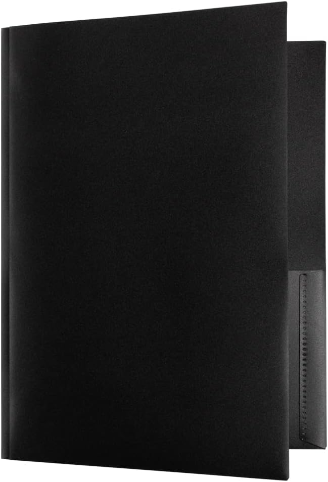 JAM PAPER Plastic Color POP Folders - 2 Pocket Durable Folders with Metal Prongs Fastener Clasps - Assorted Business Colors - 6/Pack