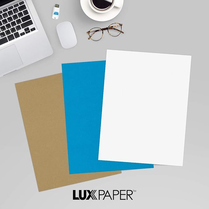 LUXPaper 8.5" x 11" Classic Crest Paper | Letter Size | Brilliant White | 70lb. Text | 50 Qty