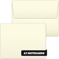 Blank Cream Natural Flat Note Cards and Envelopes – Heavyweight Off-White Cards for Invitations, Greetings, Postcards and Announcements | 5" x 7” (A7 Size) | 50 per Pack | NOT A Fold Over Card