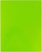 JAM PAPER Laminated Two Pocket Glossy Folders - Lime Green - 3/Pack
