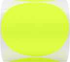 Hybsk Round Color Coding Circle Dots Labels Warehouse Inventory Organizer Stickers (4 inch, Fluorescent Yellow)