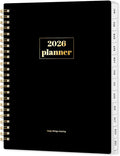 SUNEE 2026 Planner, Weekly and Monthly Calendar Planner, January 2026-December 2026, Daily Agenda with Tabs, Note Pages, Spiral Binding, 6.4"x8.3", Black