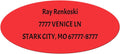 Made in USA Custom Return Address Stickers Labels Customized Mailing Label for Envelopes, Personalized Self Adhesive Flat Sheet Oval Labels