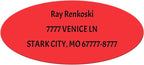 Made in USA Custom Return Address Stickers Labels Customized Mailing Label for Envelopes, Personalized Self Adhesive Flat Sheet Oval Labels