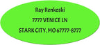 Made in USA Custom Return Address Stickers Labels Customized Mailing Label for Envelopes, Personalized Self Adhesive Flat Sheet Oval Labels