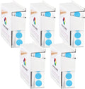 ChromaLabel 1/2 Inch Circle Sticker Labels, High Visibility Round Colored Stickers, Removable Sticky Dots - 1000 Color Coding Stickers per Dispenser Box, 1000 Light Blue Dots - Case of 5