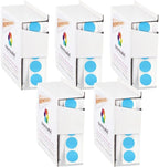 ChromaLabel 1/2 Inch Circle Sticker Labels, High Visibility Round Colored Stickers, Removable Sticky Dots - 1000 Color Coding Stickers per Dispenser Box, 1000 Light Blue Dots - Case of 5