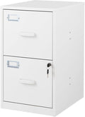 BYNSOE 2 Drawer File Cabinet with Lock Vertical Filing Storage Office Home Steel Vertical File Cabinets for Letter Size File Cabinet Locked,Assembly Required