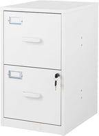 BYNSOE 2 Drawer File Cabinet with Lock Vertical Filing Storage Office Home Steel Vertical File Cabinets for Letter Size File Cabinet Locked,Assembly Required