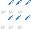LOLA Pro Utility All Purpose Kitchen Cleaning Brush, 6 Pack, Durable Bristles, Comfort Ergonomic Rubber Non-Slip Grip, Built-in Food Scraper