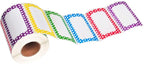 L LIKED 500 Stickers -3.5" x 2.25" Colors Plain Name tag Labels with Perforated Line for School Office Home (Star - 500 Labels)