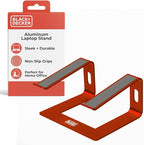 BLACK+DECKER Laptop Stand for Computer Desk, Ergonomic Laptop Stand for Desk, Lap top Riser Compatible with MacBook Notebook, Lap top Holder, Durable Aluminum Computer Riser Accessories, Coral Rose