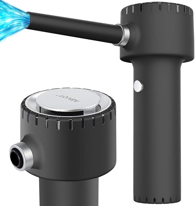 ABVOT Electric Air Duster, Compressed Air Duster, Portable 45000 RPM Cordless Dust Blower, 6000mAh Battery Air Can Duster, Powerful Computer Keyboard Cleaning Air Spray