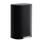 PayLessHere Stainless Steel Trash Can with Lid - Removable Inner Bucket, Foot Pedal Soft Close for Office, Home, Kitchen Garbage Bin (Black, 13 G)