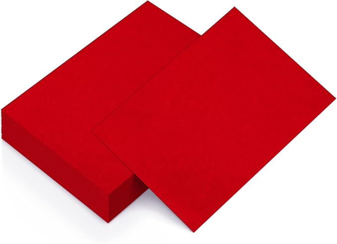 50 Sheets Red Cardstock 8.5 x 11 Printer Paper, Goefun 80lb Red Card Stock Paper for Christmas, Valentines Day, Invitations and Craft