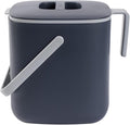 Blue Ginkgo Kitchen Compost Bin [2.6L / 0.69 GAL] – Filter-Free, Odor-Tight Countertop Food Waste Pail with Handles (Made in Korea, Gray)