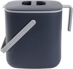 Blue Ginkgo Kitchen Compost Bin [2.6L / 0.69 GAL] – Filter-Free, Odor-Tight Countertop Food Waste Pail with Handles (Made in Korea, Gray)