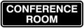 Standard Conference Room Sign - Black - Small 1 Pack