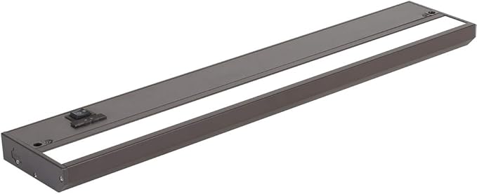 LED Under Cabinet Lighting Hardwired - 3CCT 18 Inch Bronze Finish - Undercabinet Lights for Kitchen - Linkable Undercounter Dimmable Plug in Light or Hard Wired - Under Counter Fixture Direct Wire