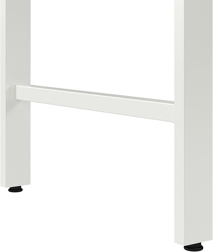 Bush Business Furniture Hustle 72W x 30D Computer Desk and Storage Cabinet with Drawers and Shelves in White/White, Modular Office Table for Home and Professional Workspace