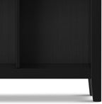 SIMPLIHOME Artisan Bookcase - 57 inch Tall 12-Cube Solid Wood Cube Organizer in Black, Transitional Storage Bookcase for Living Room, Study Room or Office with Fixed Shelves and Tapered Legs