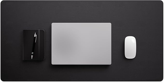 Jotsome Leather Desk Pad Mat, Non-Slip Desk Blotter Pad - Desk Protector for Office, Home, Laptop, and Desktop, Gift for The Holidays (Black, 34" x 17")