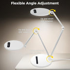 OldShark LED Desk Lamp for Home Office and Video Calls| Eye-Caring Dimmable Led Desk Light with Memory & Timer Func| 3 Color Temperature,10 Brightness Computer Light, Adjustable Flexible Swing Arm