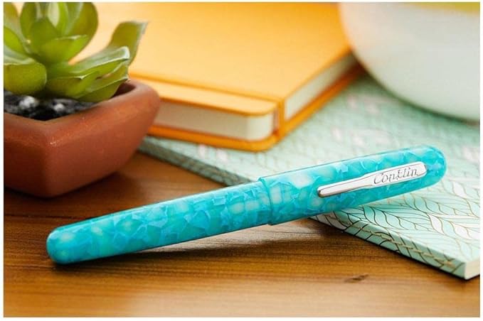 Conklin All American Fountain Pen in Turquoise Serenity – Medium Nib, Versatile Design & Superior Craftsmanship – Ideal Gift for Professionals & Pen Collectors