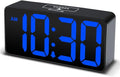 DreamSky Small Digital Alarm Clock for Bedroom, Large Big Numbers Display with Brightness Dimmer, Electric Bedside Desk Clock with USB Charging Port, Adjustable Alarm Volume, USB-C Adapter Powered