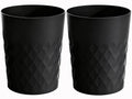 HOLTPHILI Bathroom Trash Can 1.8 Gallon Garbage Can Waste Basket Recycling Bin for Dorms Bedrooms Offices Kitchens, 2 Pack Black