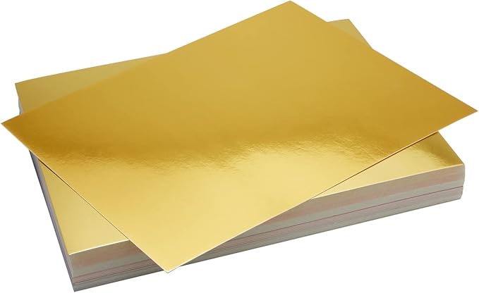 Bright Creations Metallic Cardstock Sheets - Foil Card Stock, Craft Paper for DIY Projects - Assorted Metallic Cardstock for Scrapbook Supplies - Multicolor, 250 GSM, 8.5x11 In, 100 Count