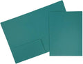 LUXPaper 9" x 12" Presentation Folders | Two Pocket | Teal | 100lb. Cover | 10 Qty