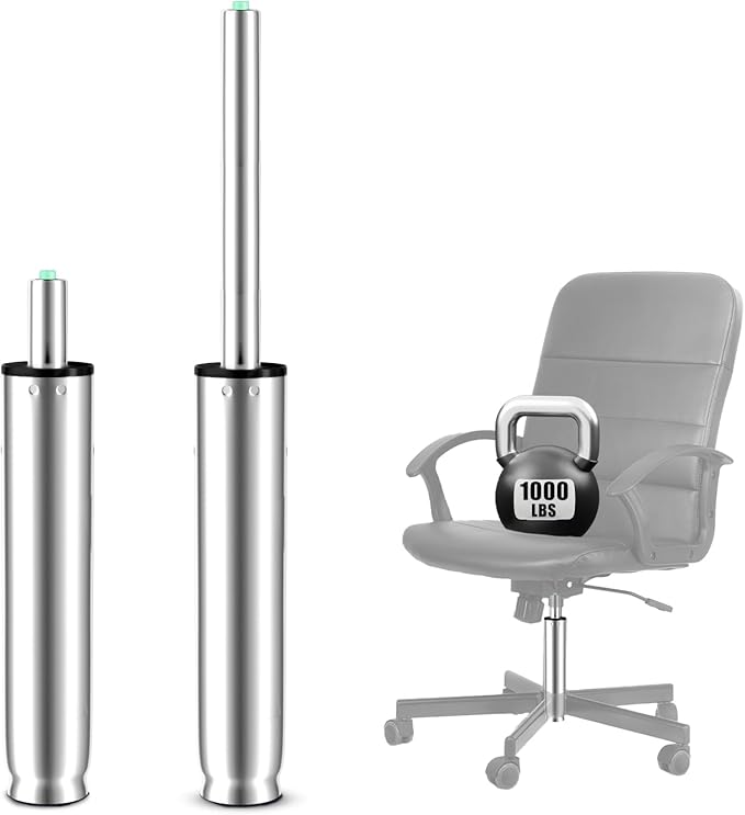 11 Inches-17 Inches Office Chair Gas Lift Cylinder Replacement, Tall Chair Cylinder 5.5" Stroke, Hydraulic Pneumatic Shock Piston, Heavy Duty, Fit for Most Office Chairs, Class 4 (Polished Steel)