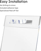 NIUBEE 8.5x11 Clear Acrylic Plexi Sign Holders with Double Sided Adhesive Tape, Wall Sign Memo Document Menu Holder for Office, Home, Store, Restaurant-No Drilling (6 Pack)