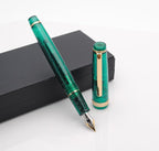 JINHAO 82 Fountain Pen (Transparent Fluorescent Dark Green,Fine Nib 0.5mm)