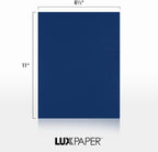 LUXPaper 8.5" x 11" Cardstock | Letter Size | Navy Blue | 100lb. Cover (183lb. Text) | 50 Qty