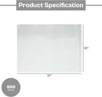 PSBM 500 PCS 10 x 12 Inch Clear Blank Packing List Envelopes, Shipping Documents Pouches/Sleeves for Mailing Labels, Invoices, Documents and Packing Slips