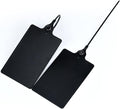 100 Black Plastic Tags Shipping Tags Water Proof Tags for Labeling Shipping Labels Security Seals Writable Marker Ties Hanging Tags Storage Tag with One Marker Pen, 252*58 mm