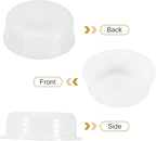PATIKIL 100 Pcs Mailing Tube Plastic End Caps 1" ID PE Round Cardboard Shipping Tube Lids White Protective Poster End Caps for Paper Documents Artwork Storage