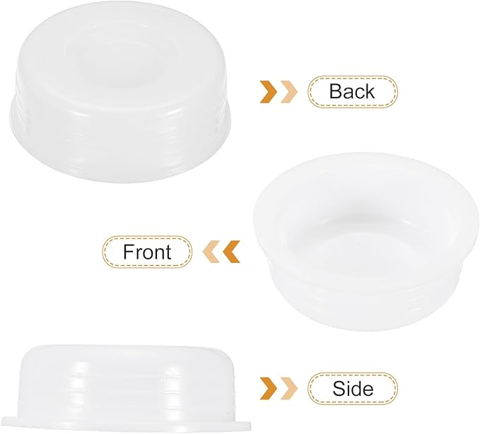 PATIKIL 100 Pcs Mailing Tube Plastic End Caps 1" ID PE Round Cardboard Shipping Tube Lids White Protective Poster End Caps for Paper Documents Artwork Storage