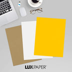 LUXPaper 8.5" x 11" Paper | Letter Size | Sunflower Yellow | 80lb. Text | 500 Qty