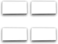 OQUYDEA 100-Pack Dry Erase Magnetic Labels - Waterproof, Eco-Friendly, Reusable Name Tags for Classroom, Office, Cabinet, Whiteboard, Fridge & More (White, 2x4 inches)…
